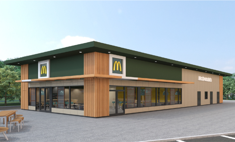 Az épülő étterem látványterve