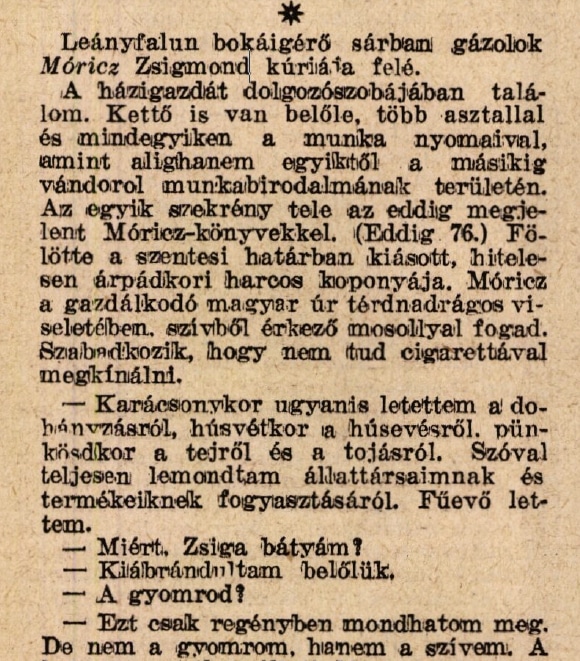 moricz-zsigmond-vegetarianus-interju